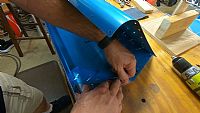 My favorite part - removing the blue stuff