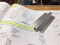 Tapped the hole for the tie down bolt and finished the bracket
