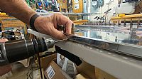 Final drilled holes from J Stiffener into the bottom skins