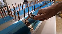 Clecoed the F-1281 right and left curved skins into place