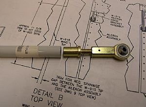 Here's the threaded rod end for the smaller pushrods