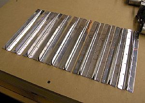 Cut out the stiffeners for the aileron skins