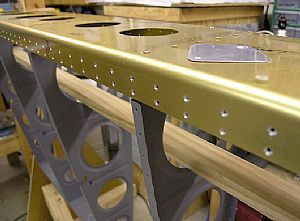 Countersinked all of the #40 rivet holes in the wing spar