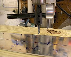 Started drilling the Lightning Holes in the VS-808PP spar doubler