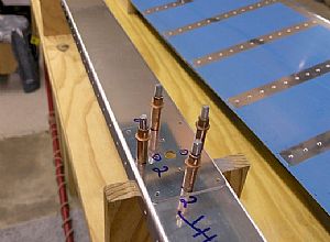 Clecoed and final drilled the E-910 reinforcement plates to the E-902 spar