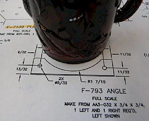 Time to do the circular cutout on the F-793 Vent attach angle