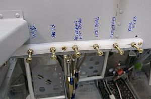 Mounted the terminal blocks to the subpanel