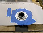 Getting ready to rivet the T-406B fuel cap flange