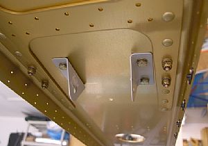 A shot of the bellcrank brackets in place