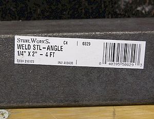 Label on the Steel angle