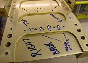 Countersunk the main spar for the K1000-4 plate-nuts