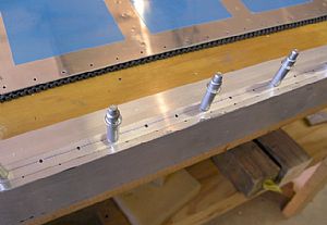 Getting ready to countersink the aluminum wedge