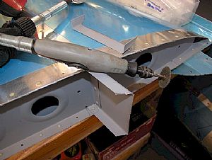 Time to trim the VS-702 forward spar on the Vertical Stabilizer