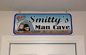 Mounted my new Smitty sign in the garage